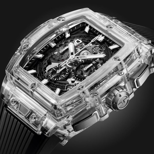 Spirit Of Big Bang Men Automatic Skeleton Rubber Watch 642.JX.0170.RX