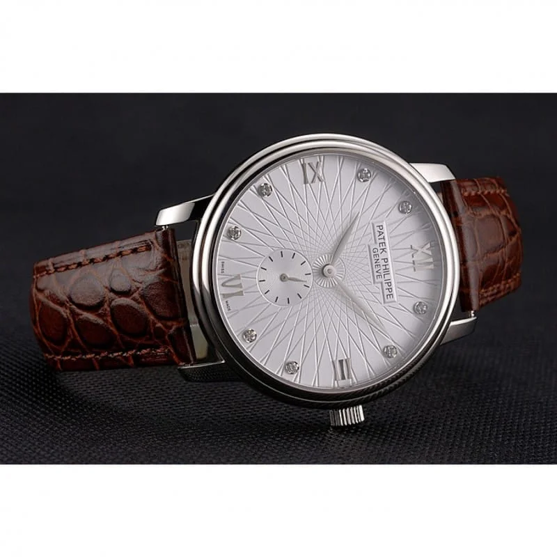 Calatrava Date Dial White 41 mm, Stainless Steel