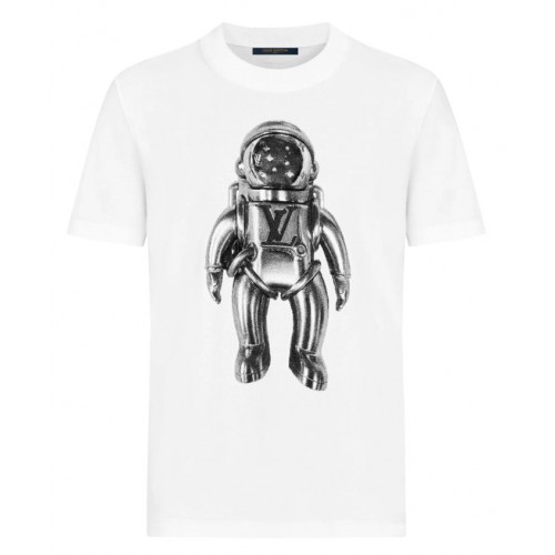 Louis Vuitton Unisex Jacquard Velour Spaceman T Shirt White