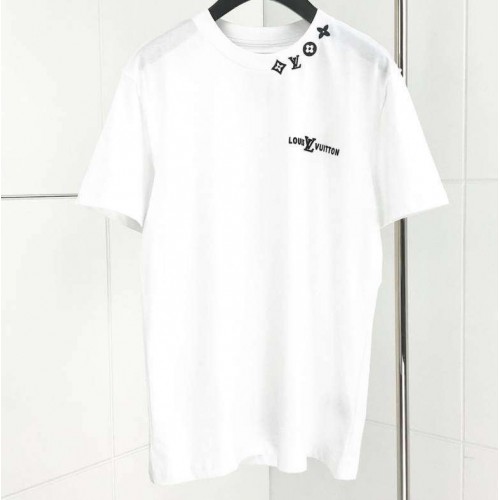 Louis Vuitton Monogram Logo Print T-Shirt White