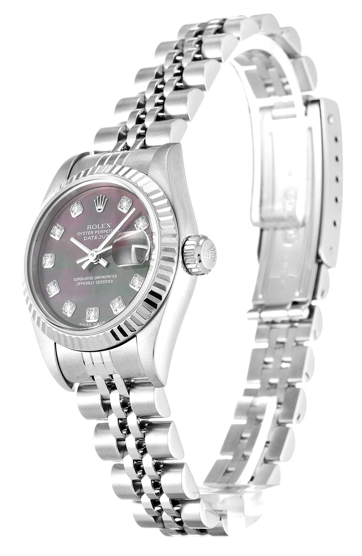 Datejust Lady Pearl Black-Diamond Dial 79174