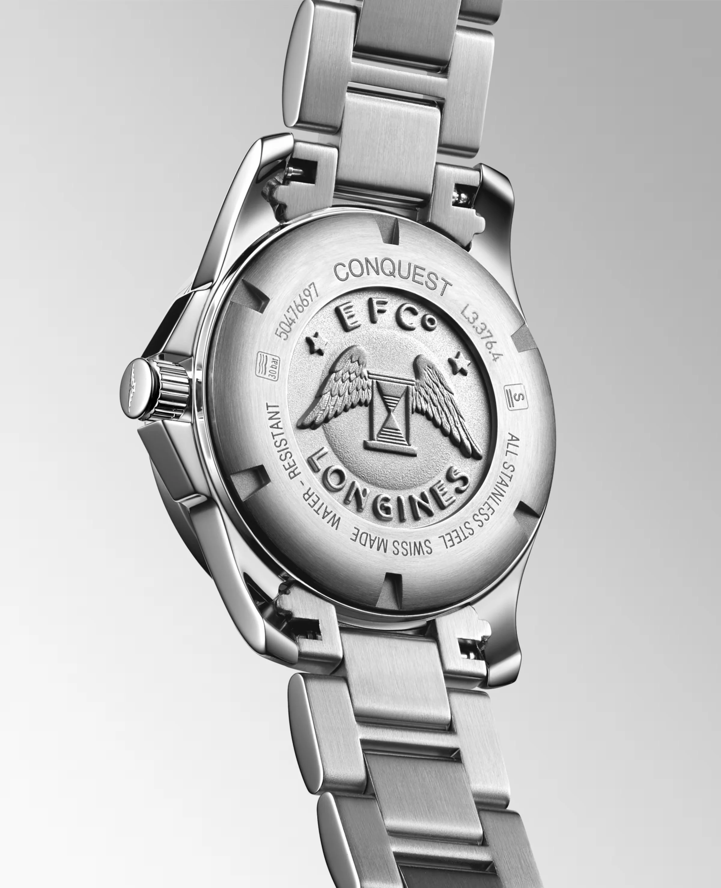 Conquest 29.5MM Quartz Blue Dial Steel Watch L3.376.4.96.6