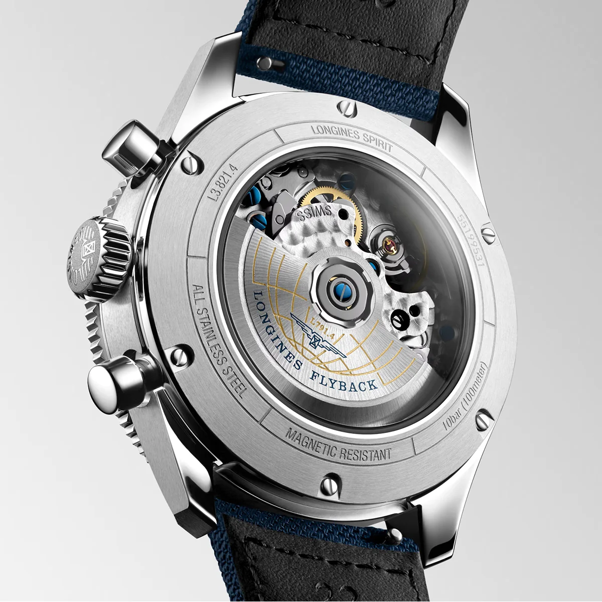 Spirit Flyback 42MM Automatic Blue Dial & Strap Chronograph Watch L38214932