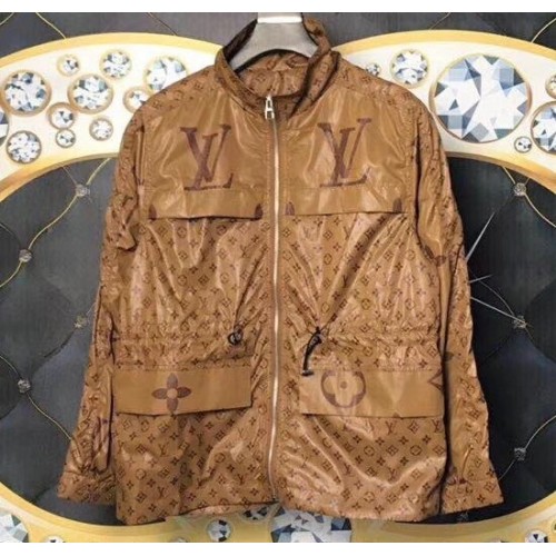 Louis Vuitton Monogram Giant Print Parka Jacket Brown