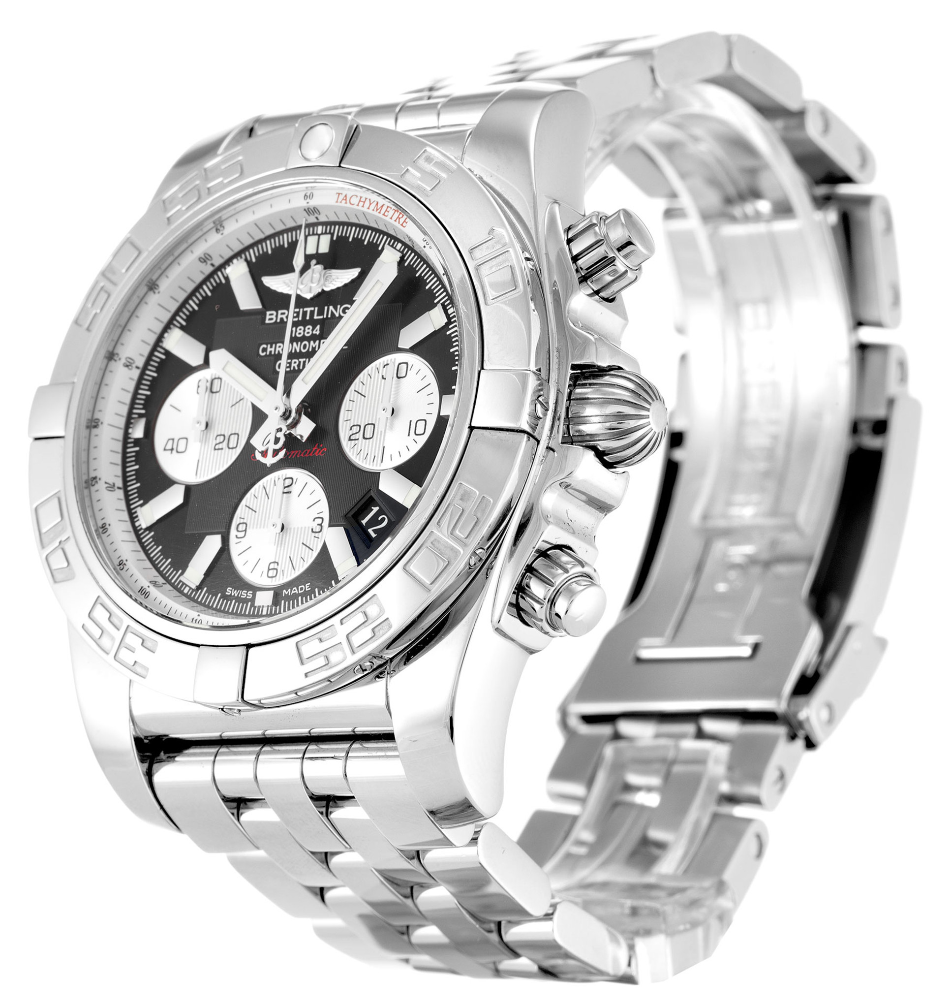 Chronomat 44 Black Dial Stick Markers AB0110