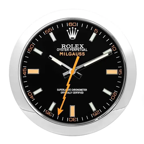 milgauss series silver black wall clock