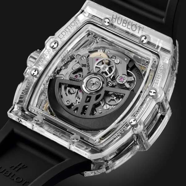 Spirit Of Big Bang Men Automatic Skeleton Rubber Watch 642.JX.0170.RX