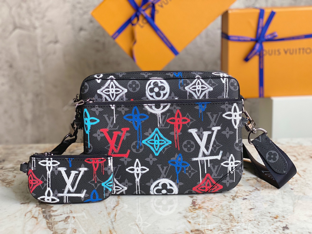 Louis Vuitton Trio Messenger Bag Monogram Coated Canvas M21396