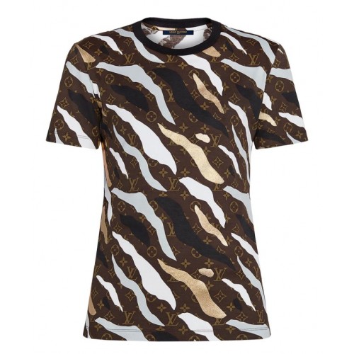 Louis Vuitton Women's LVXLOL Short Sleeve T-shirt Brown