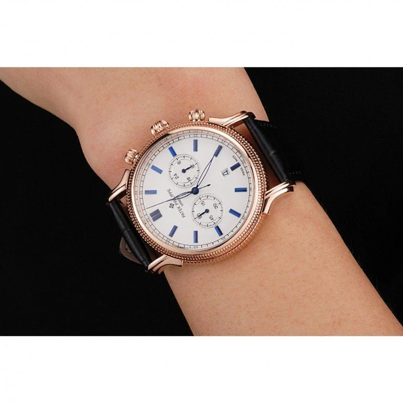 Chronograph White Dial White 40 mm, Rose Gold Plated