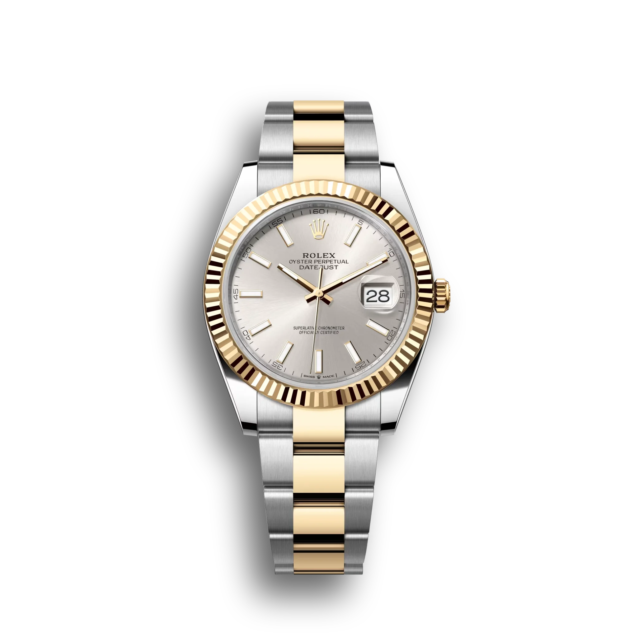 Datejust: Oystersteel and yellow gold, silver dial, Oyster bracelet, m126333-0001