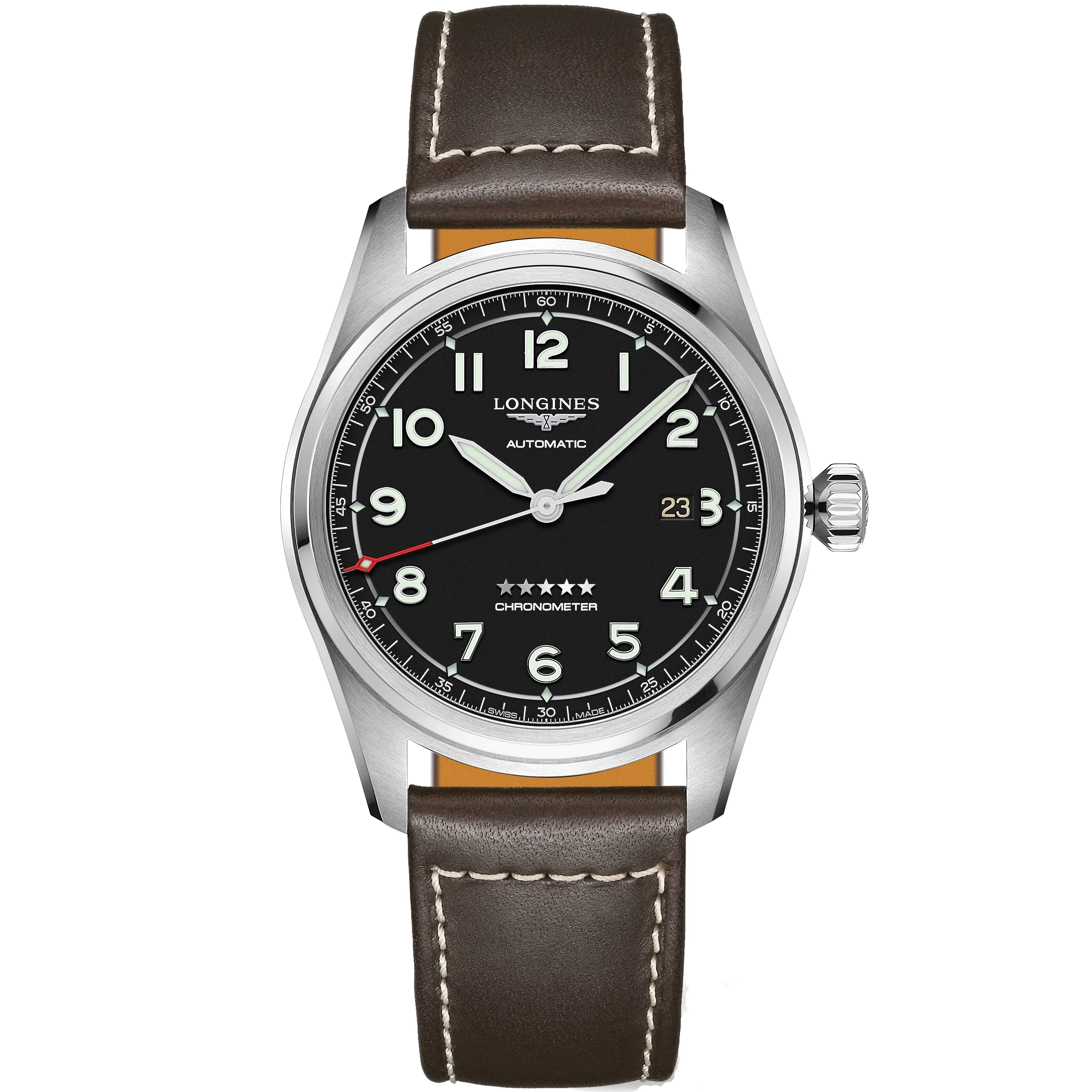 Spirit 42MM Automatic Chronometer Black Dial Watch L38114530