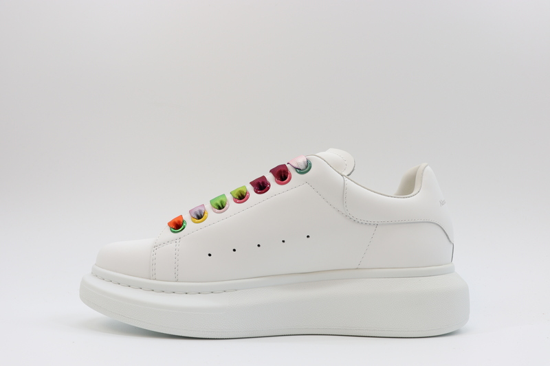 ALEXANDER MCQUEEN SHOW LEATHER PLATFORM TRAINERS SNEAKERS-RAINBOW