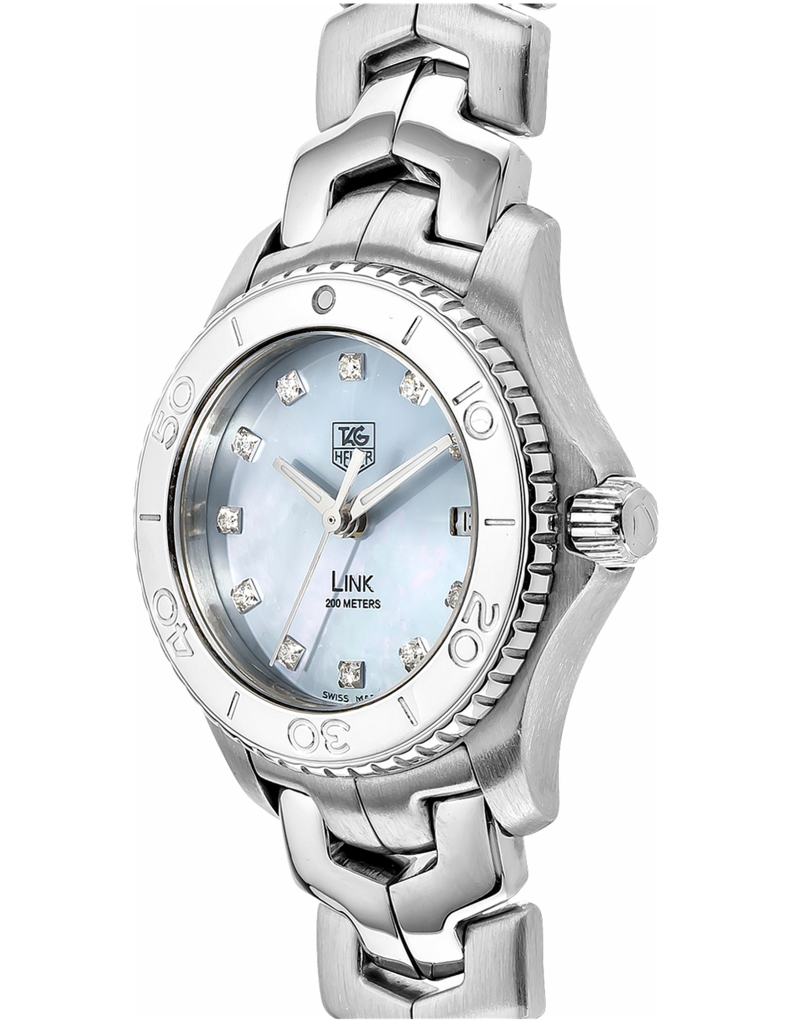 Link Mother Pearl Blue Dial Diamond WoMen's Watch WJ1317.BA0573 27MM