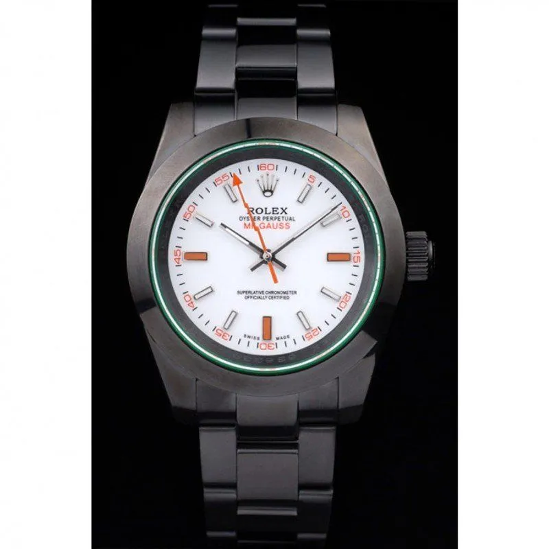Milgauss Pro-Hunter Tinted Green Saphire White Dial PR116610
