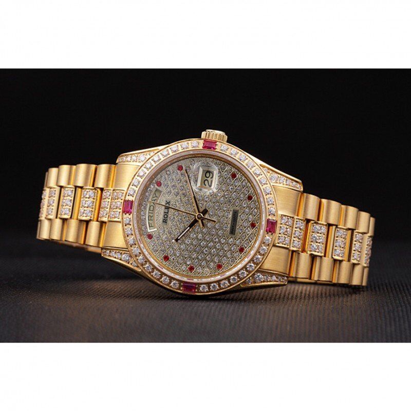 Swiss Day-Date Diamonds Yellow Gold-SRL184 621614