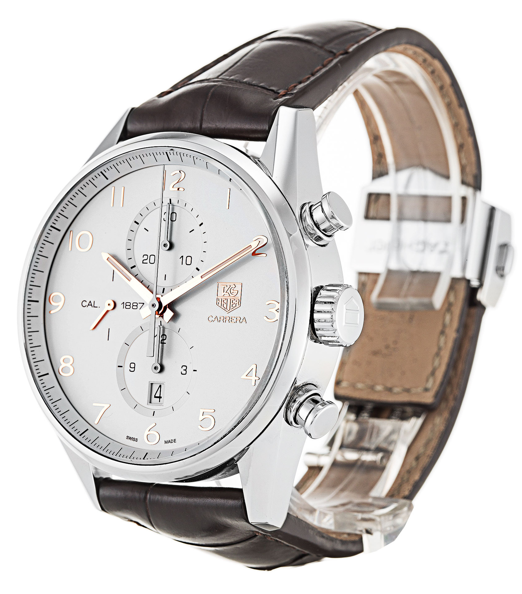 Carrera CAR2012.FC6236 White Dial Number Markers 43MM