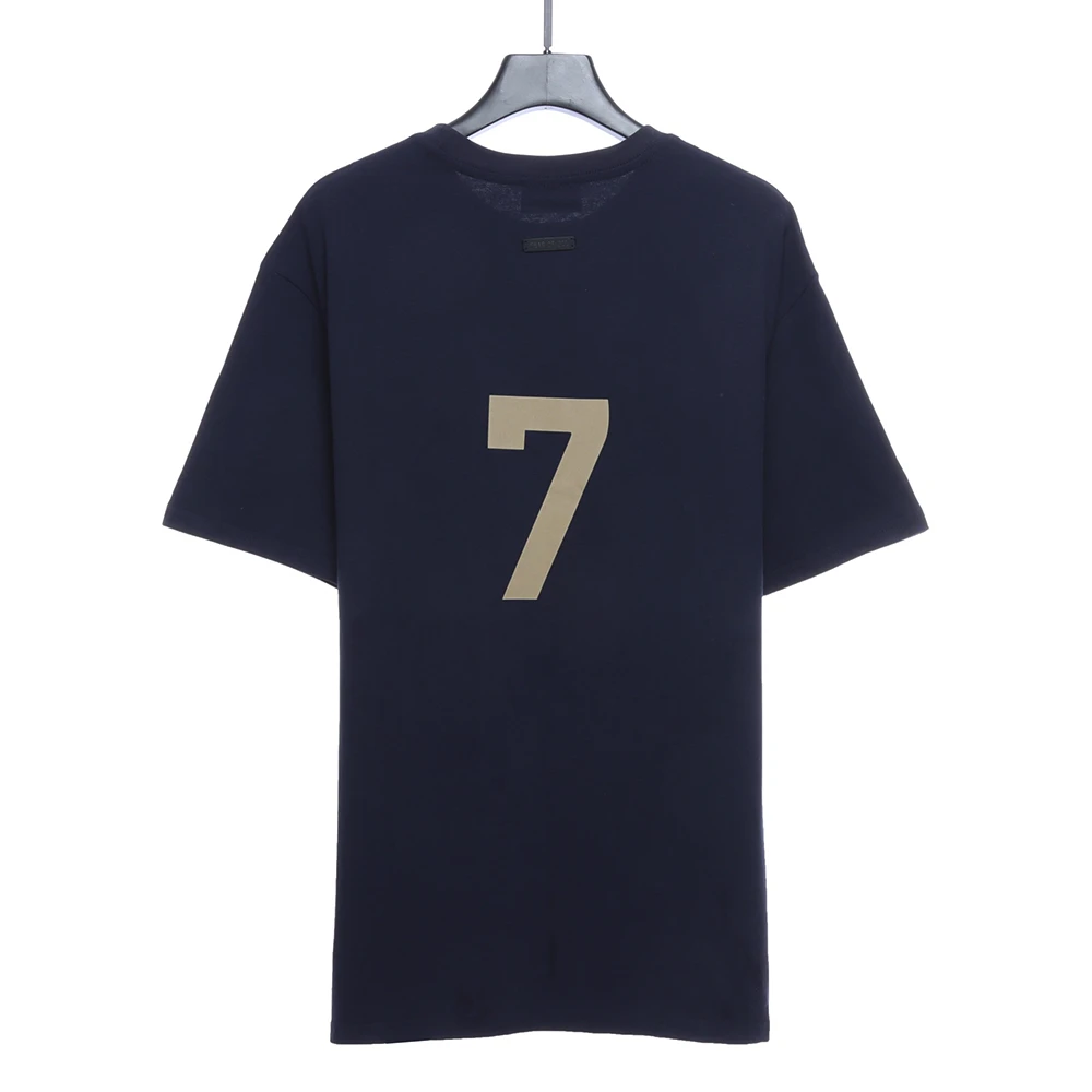 Mainline flocked word 7 T-shirt(Black/Blue/Beige/Red)