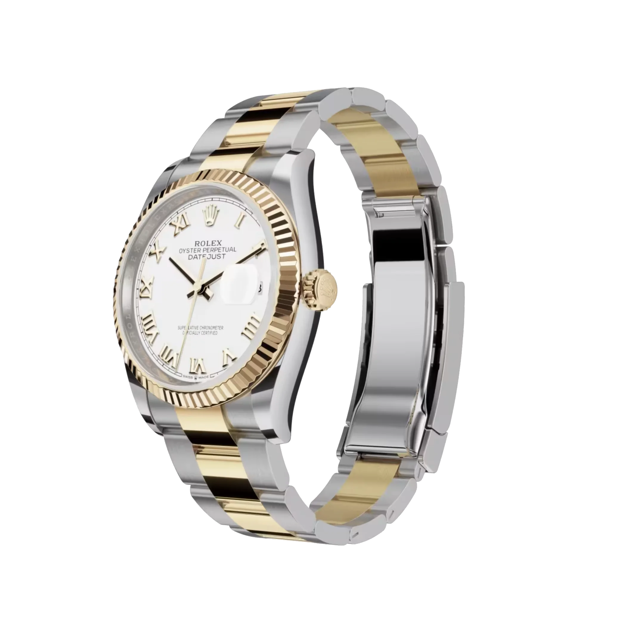 Datejust: Oystersteel and yellow gold, white dial, Oyster bracelet, m126233-0030