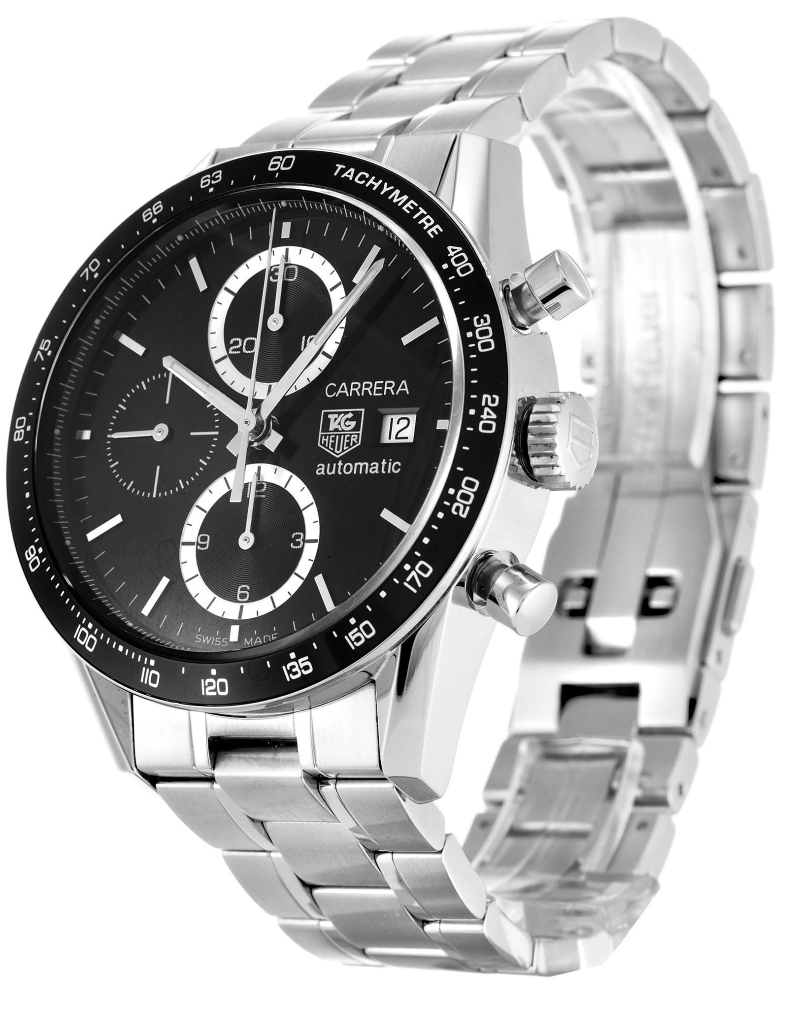 Carrera CV2010.BA0786 Black Dial Stick Markers 41MM