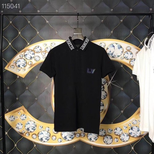 Louis Vuitton Rainbow Logo Polo T-shirt Black