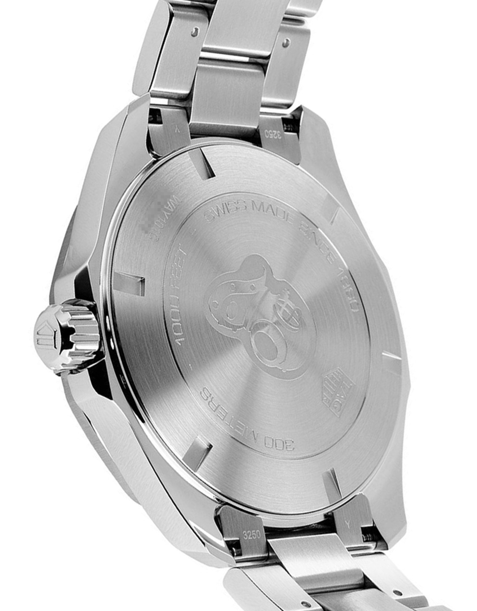 Aquaracer Opaline Black Dial Men's Watch WAY101A.BA0746 43 MM