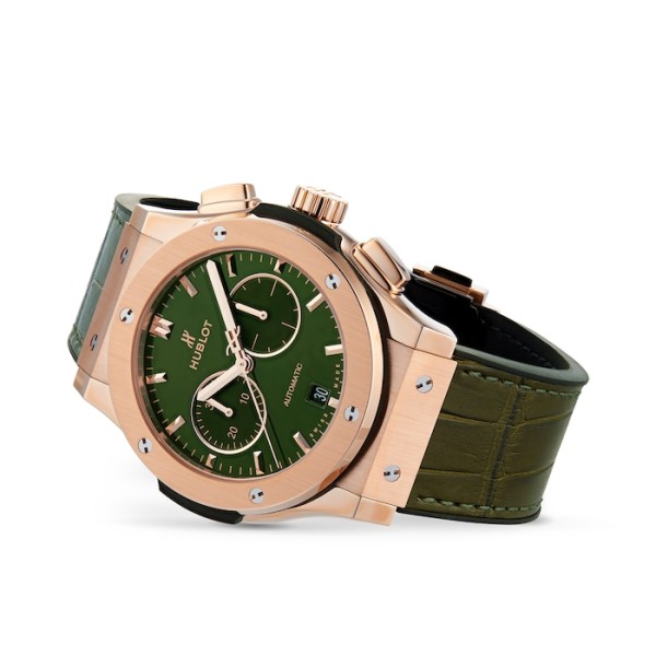 Classic Fusion Men Automatic Green Alligator Watch 541.OX.8980.LR