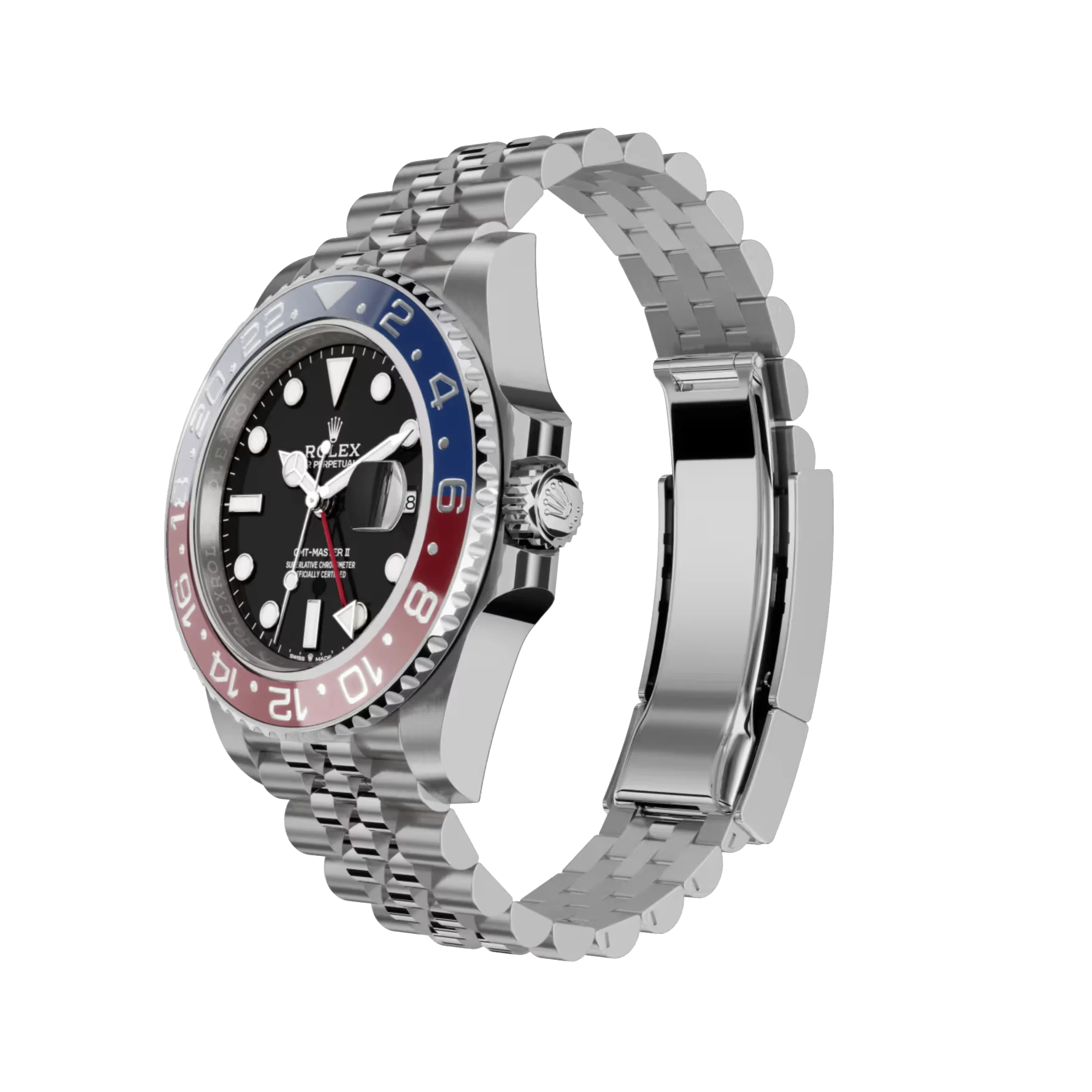 GMT-Master II: Oystersteel, black dial, Jubilee bracelet, m126710blro-0001