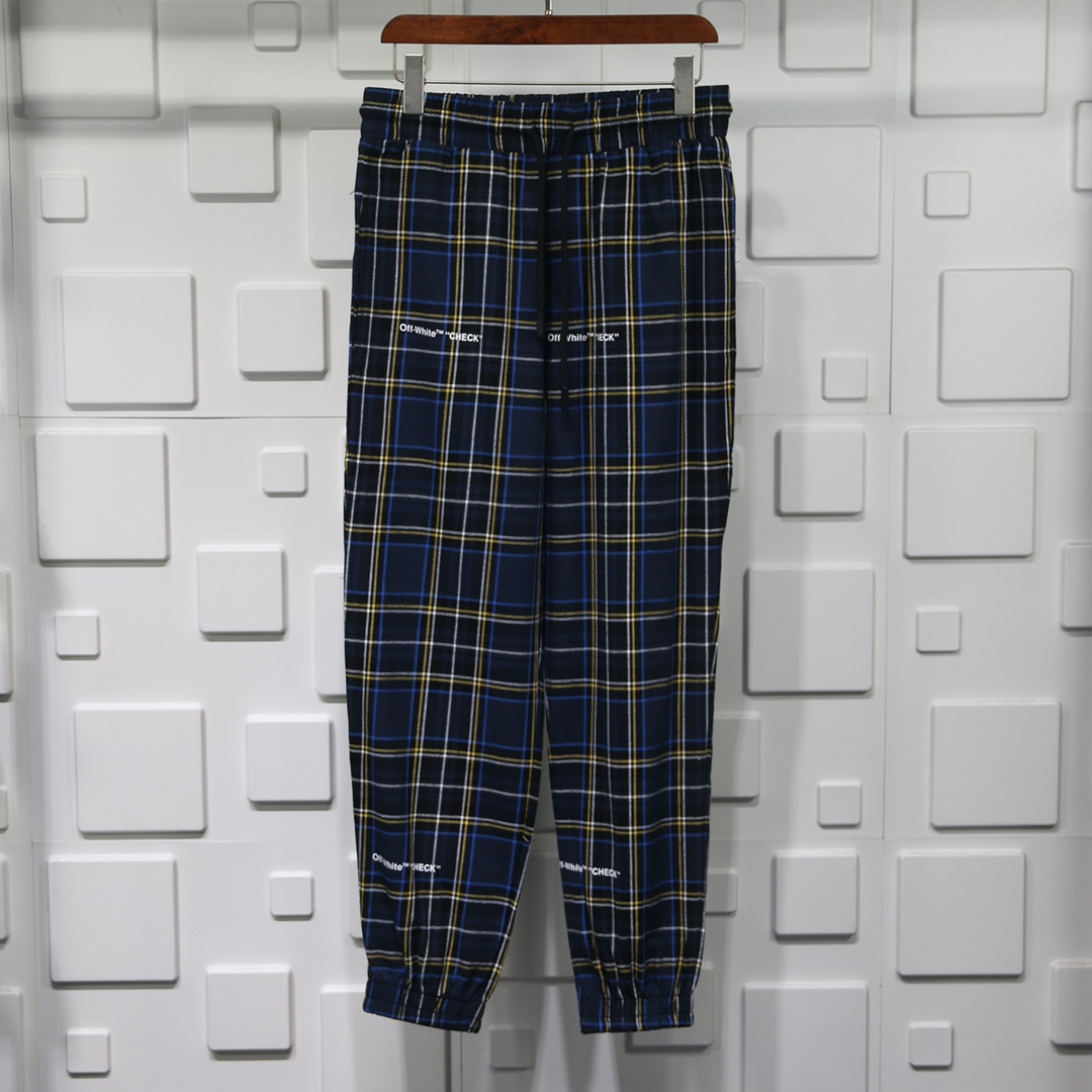 BLUE PLAID TROUSERS