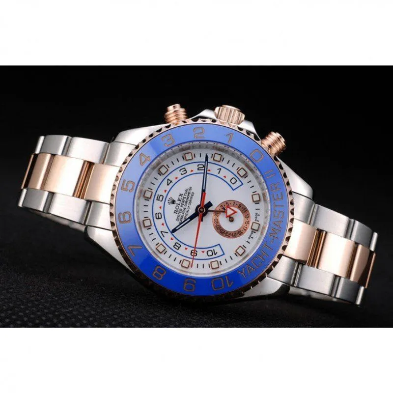Yacht-Master Blue Ceramic Bezel White Dial Watch