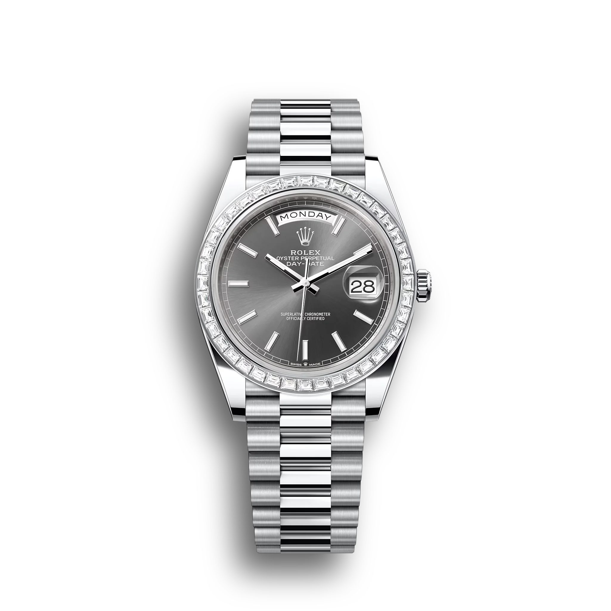 Day-Date: platinum, slate, m228396tbr-0031