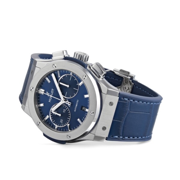 Classic Fusion Men Automatic Blue Alligator Watch 521.NX.7170.LR
