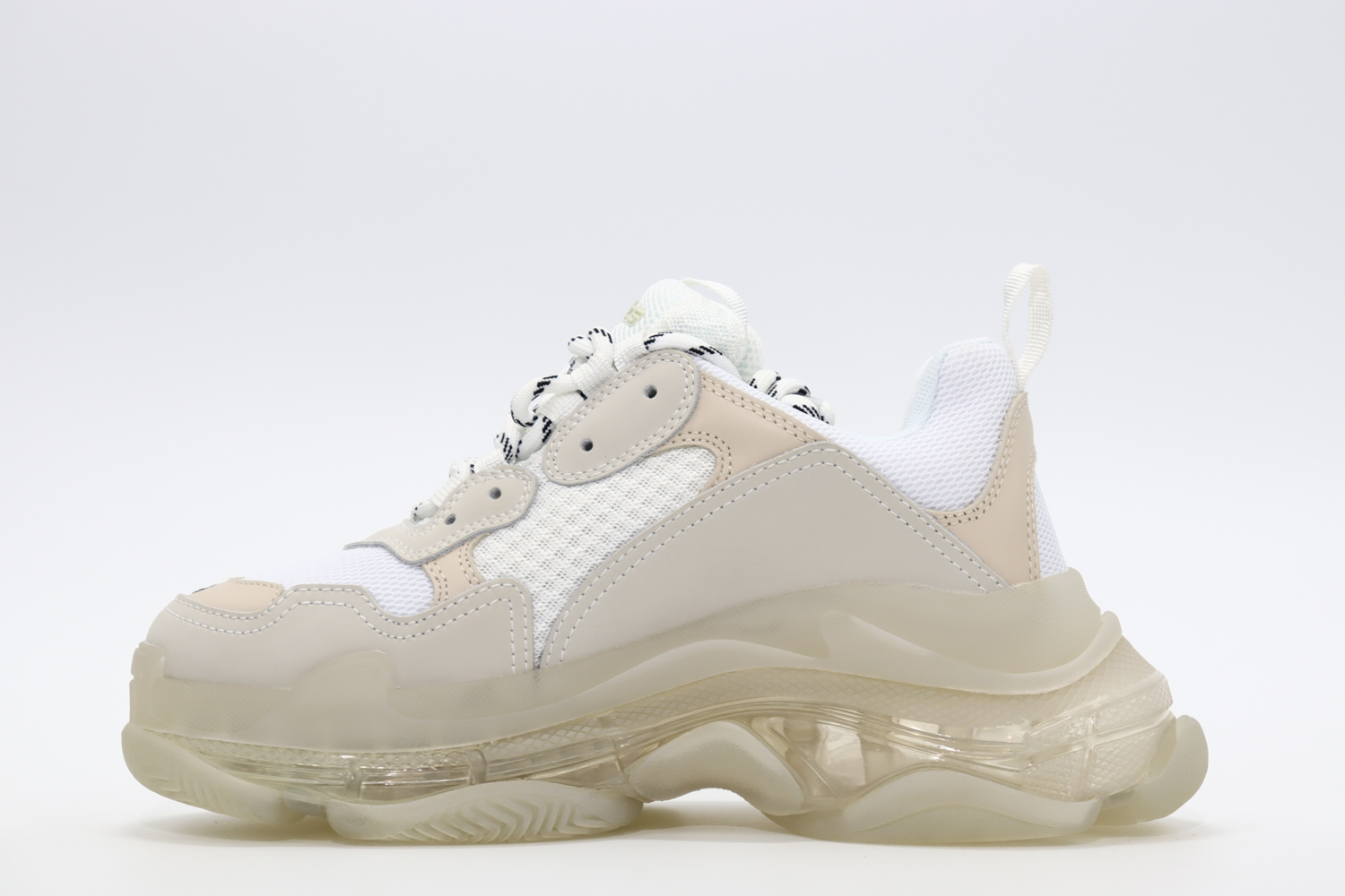 BALENCIAGA TRIPLE S CLEAR SOLE SNEAKER WHITE