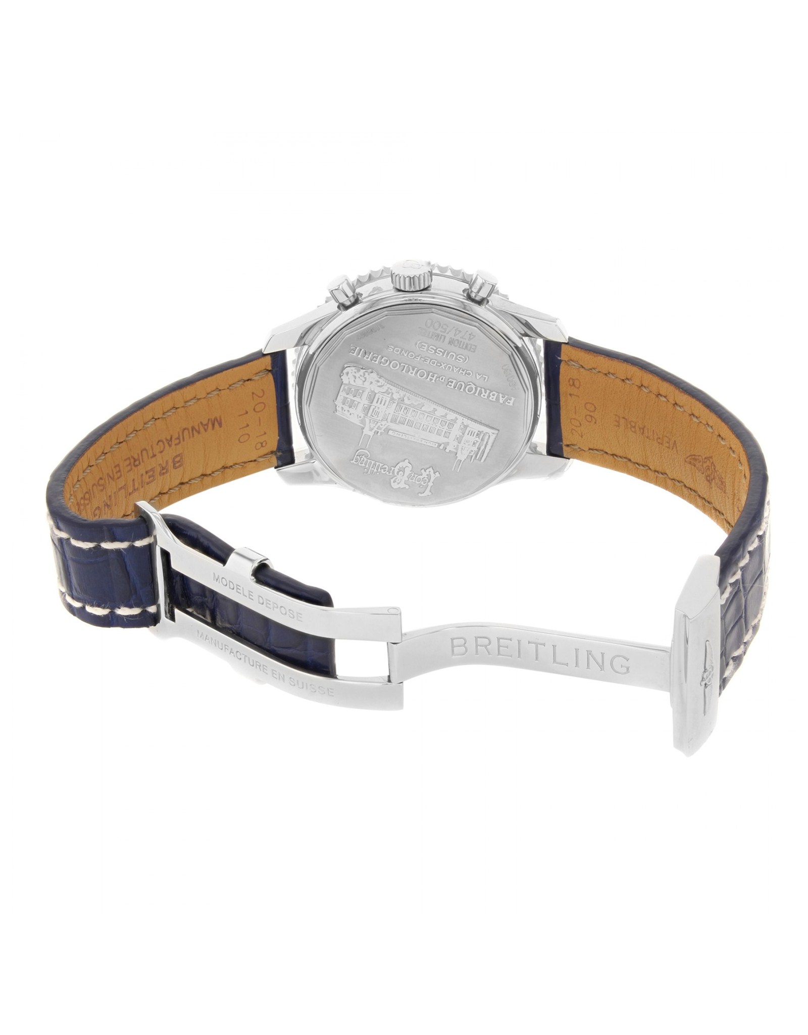 Montbrillant Blue Dial Leather Strap AB0130C5/C894-719P