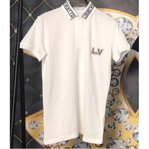 Louis Vuitton Rainbow Logo Polo T-shirt White