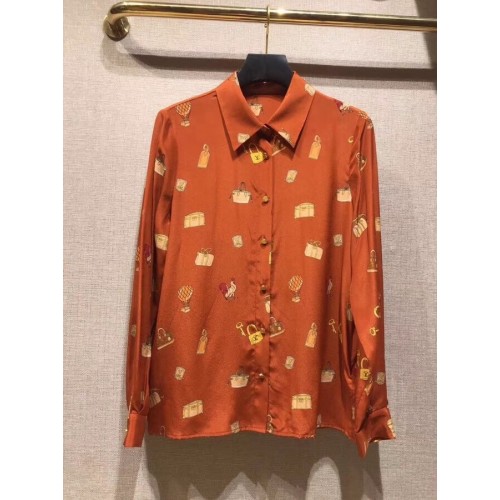 louis vuitton LAVALLIERE BLOUSE 1A4ZKL orange