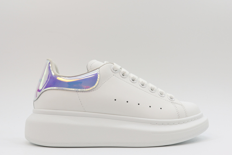 ALEXANDER MCQUEEN LEATHER PLATFORM TRAINERS SNEAKERS-LASER