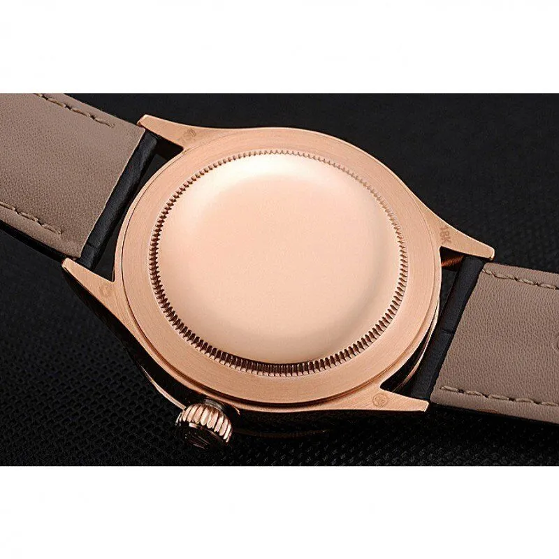 Swiss Cellini Time Rose Gold Case Black Dial Black Leather Bracelet 622656
