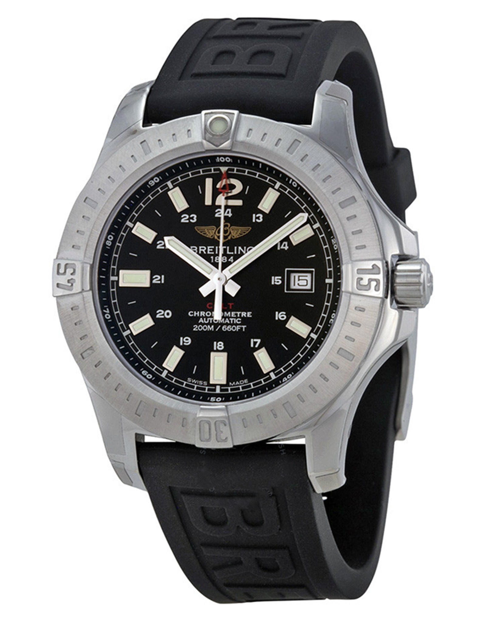 Colt Black Dial Rubber Strap A1738811 BD44BKPT3