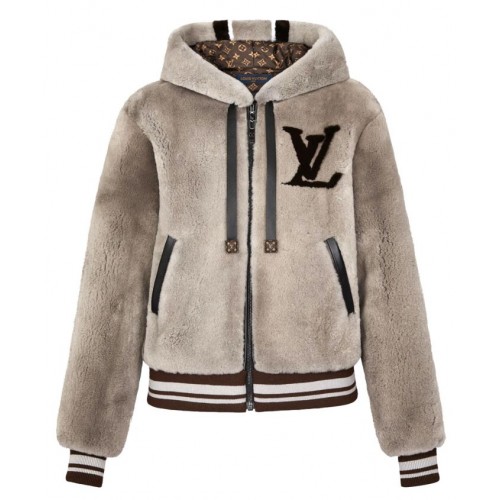 Louis Vuitton Women's Mink Hoodie Gray