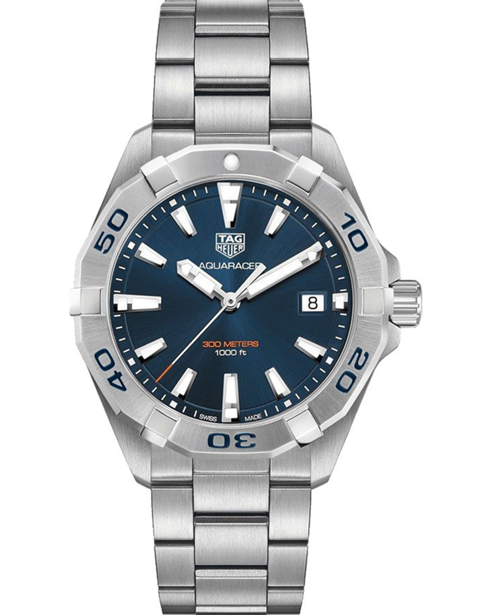 Aquaracer Brushed Blue Dial Men's Diving Watch Sale WBD1112.BA0928 41MM