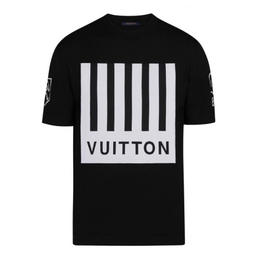 Louis Vuitton Women's Barcode Earth T-Shirt Black