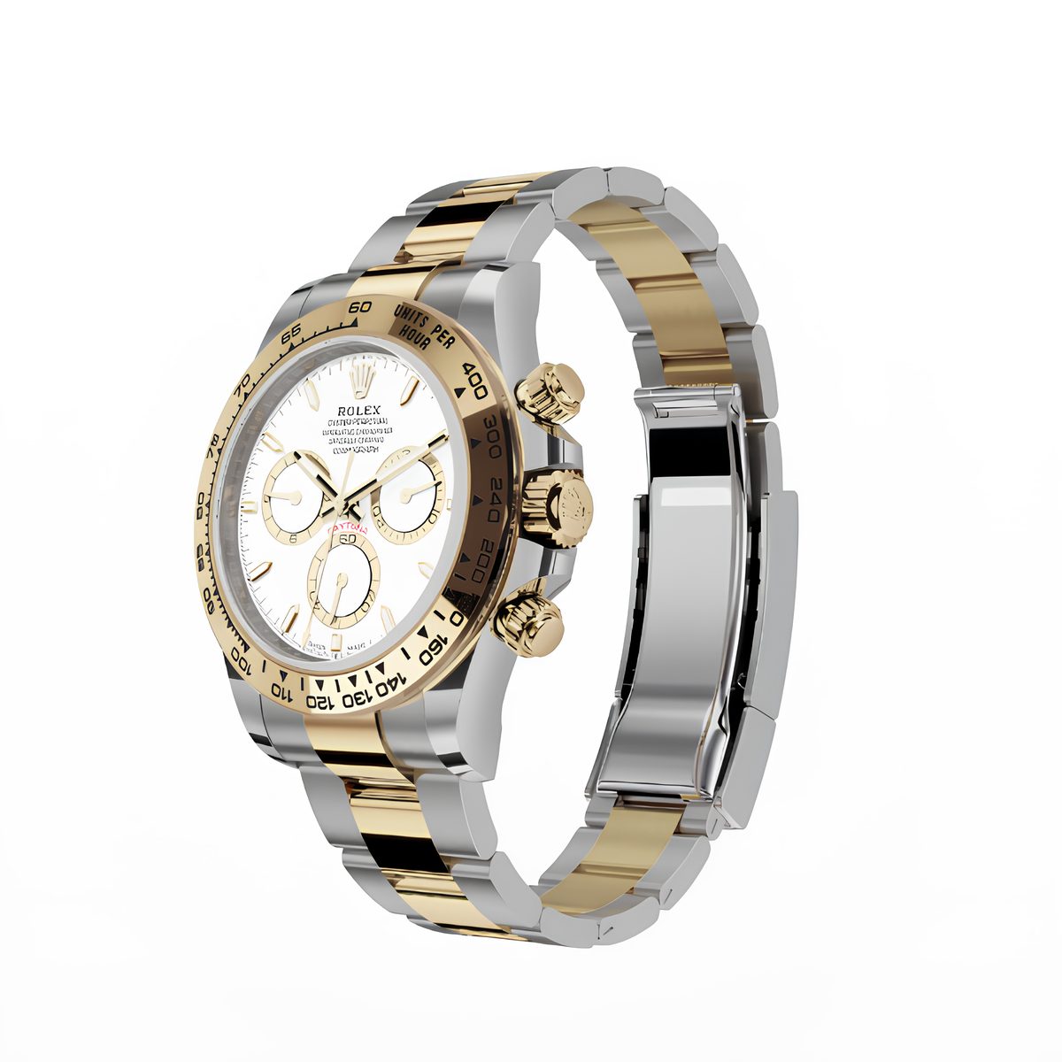 Daytona Cosmograph: Oyster, Yellow gold, White dial, m126503-0001