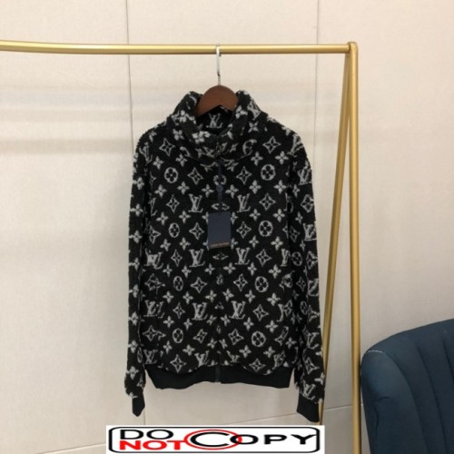 louis vuitton monogram shearling coat