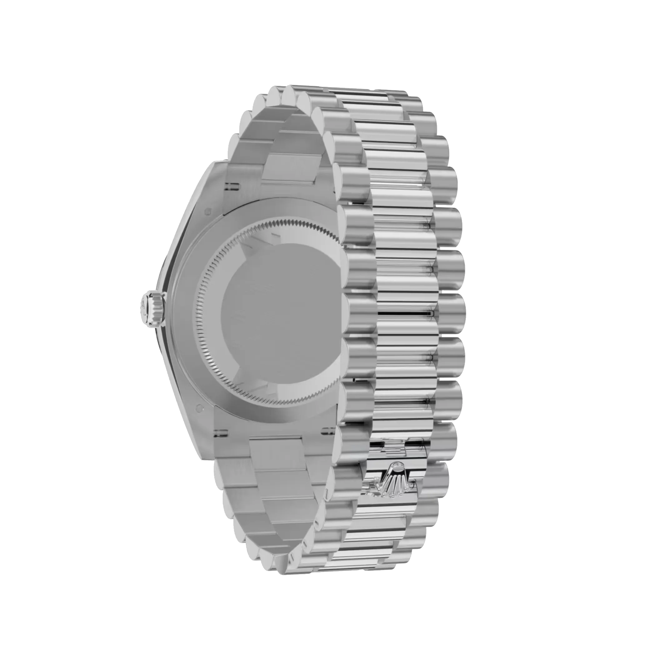 Day-Date: platinum, ice-blue dial, fluted bezel, President bracelet, m228236-0018
