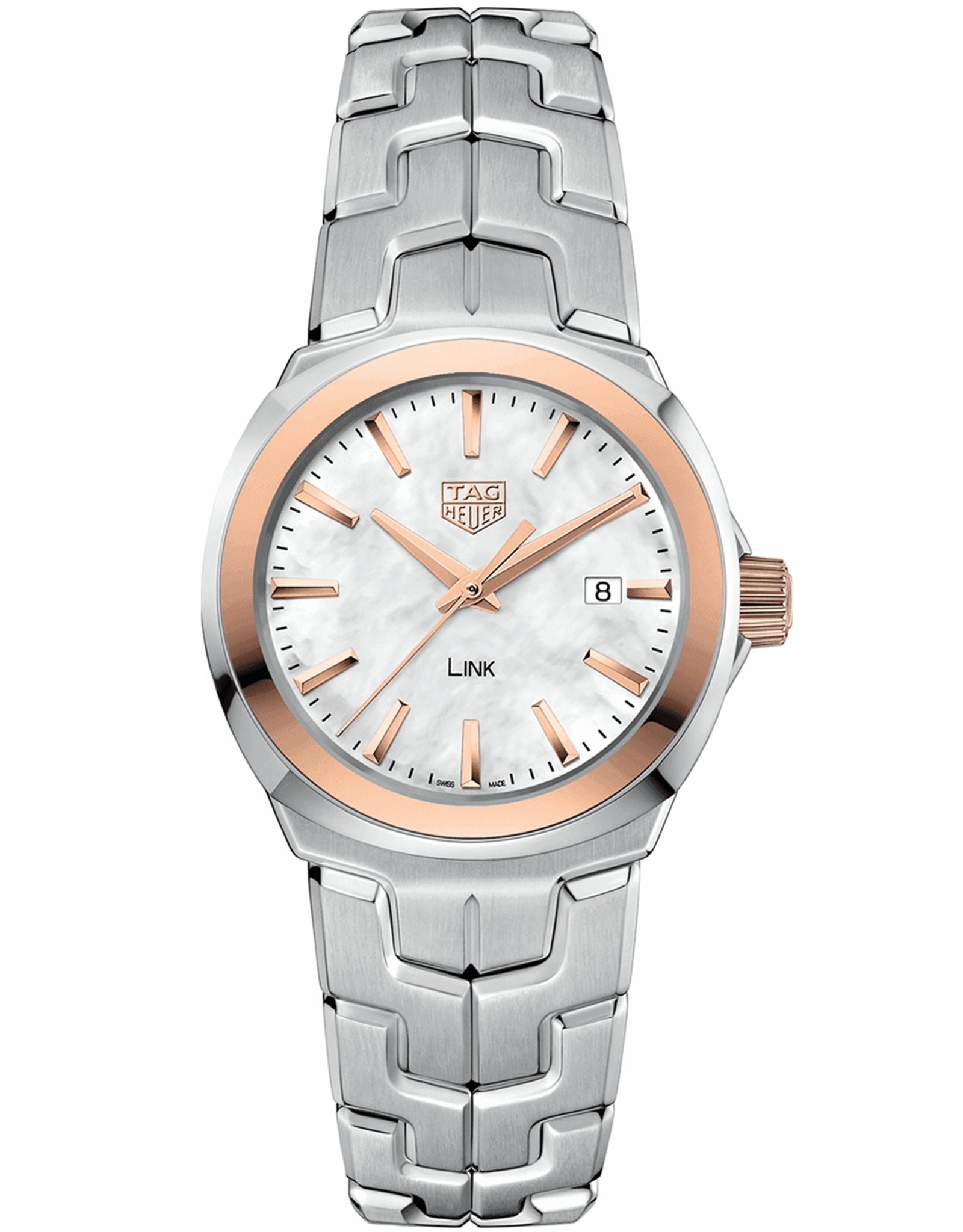 Link Pearl White Dial & Rose Gold WoMen's Watch WBC1350.BA0600 32MM