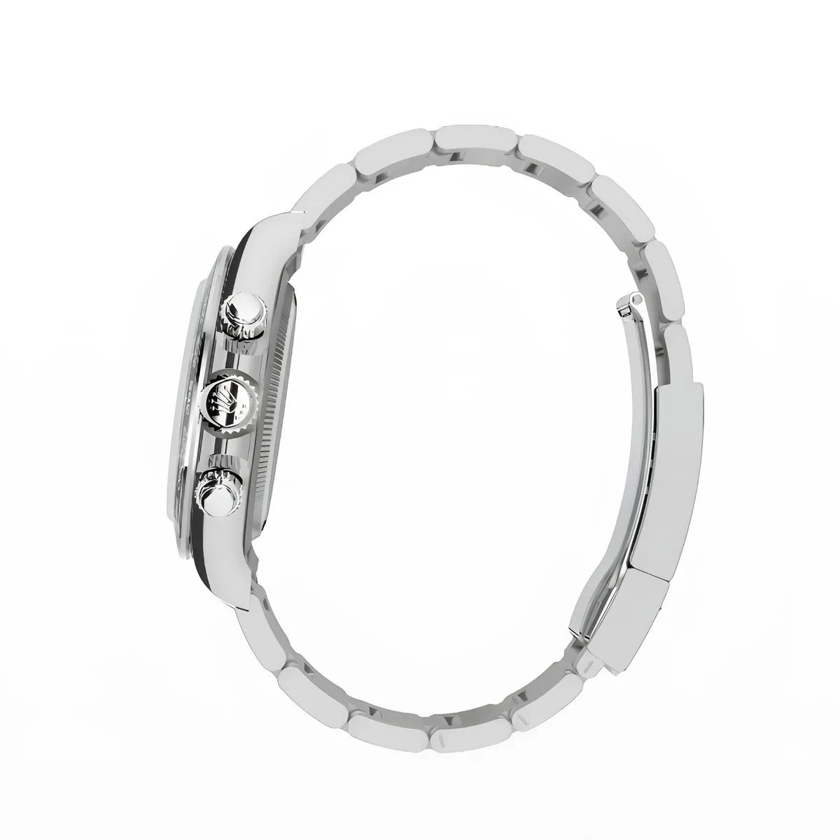 Daytona Cosmograph: Oyster, white gold, steel and bright black dial, Oyster bracelet, m126509-0003