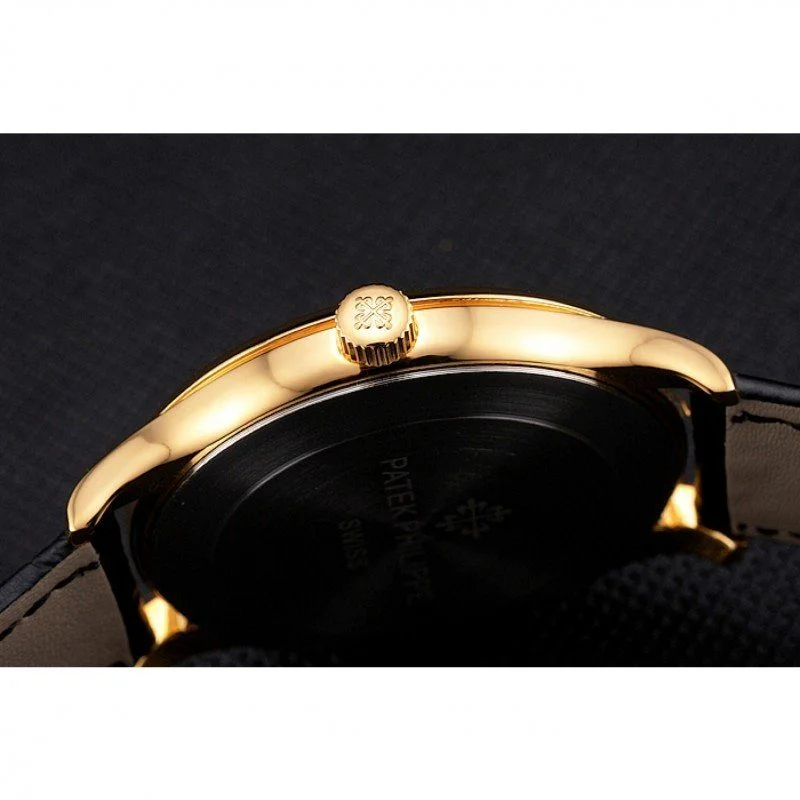 Calatrava White & Diamond Dial 39 mm, Yellow Gold Plated