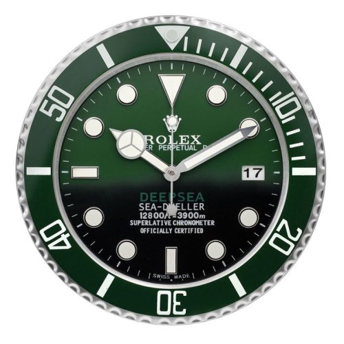 deepsea wall clock i green sea dweller