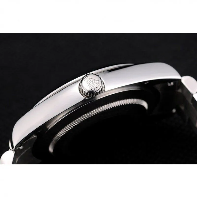 Swiss DateJust Polished Stainless Steel Bezel Grey Dial 42000